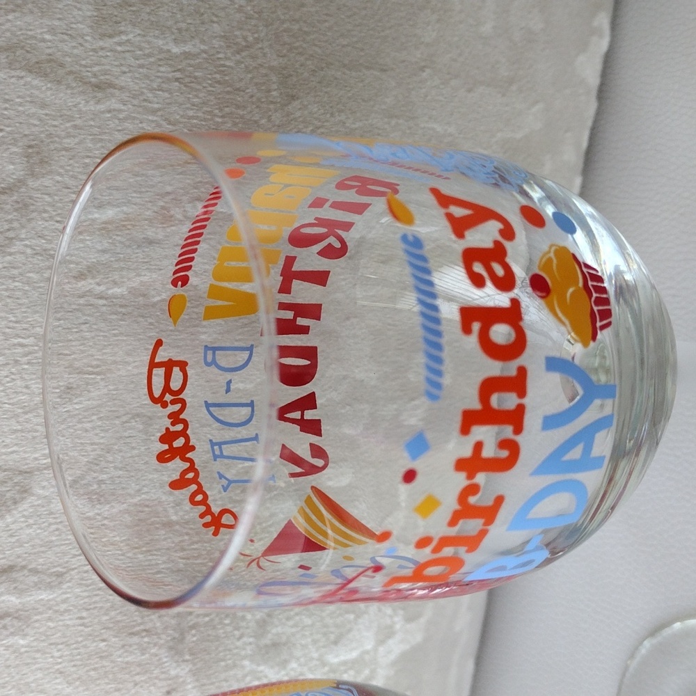Birthday Wine Glasses with Colorful Design - Picture 5 of 10